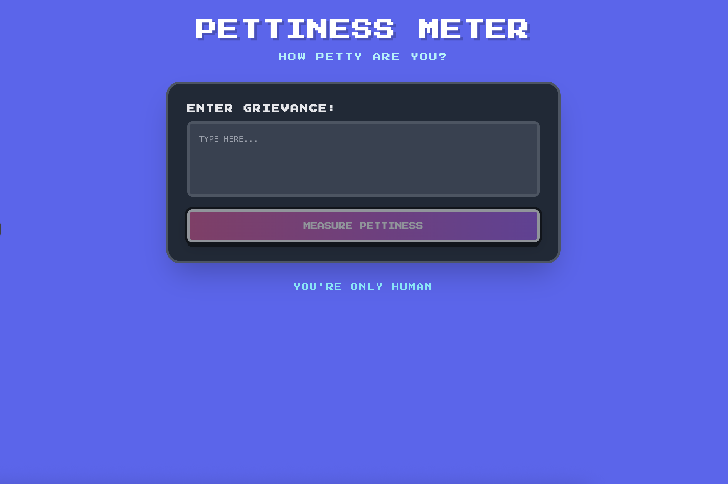Pettiness Meter